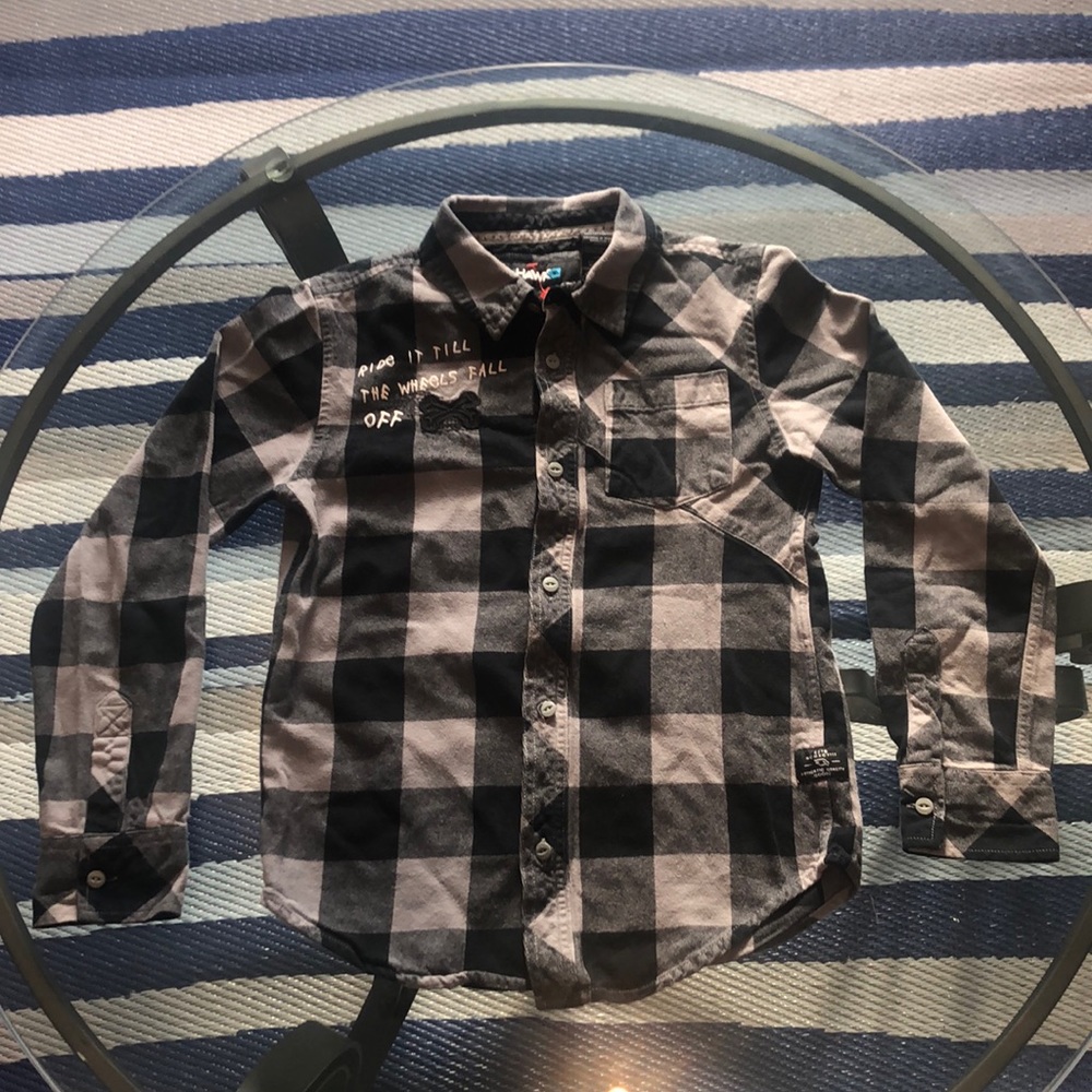 Hawk boys size Lg long sleeve button up